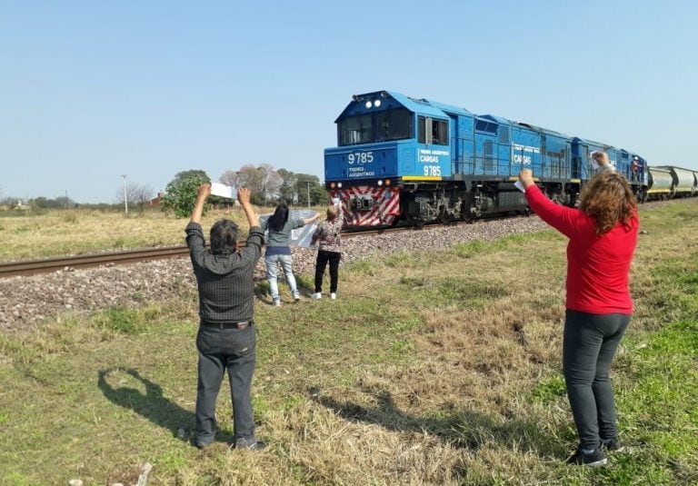 El Ministro partió en la cabina junto al motorman con rumbo a General Pinedo.