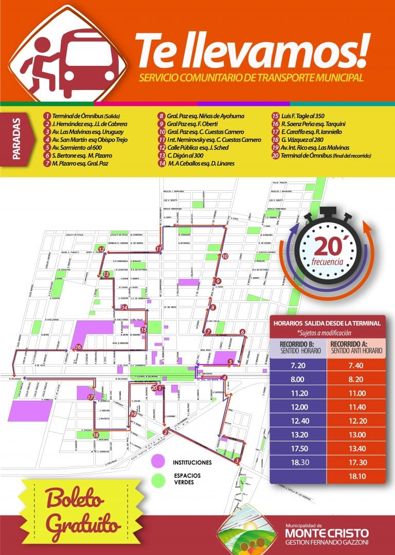 Servicio de Transporte Comunitario Monte Cristo