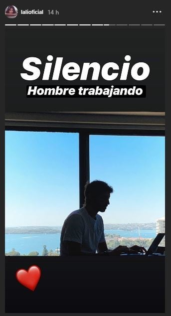 Lali Espósito publicó una foto de Santiago Mocorrea  en sus Stories. (Fuente:  @lalioficial)