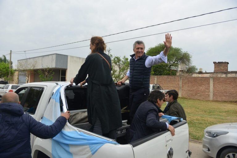 Mauricio Macri en la caravana del Sí se Puede en Córdoba.