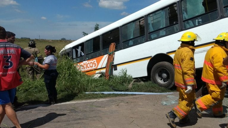 Imagen del trágico accidente en la ruta 33