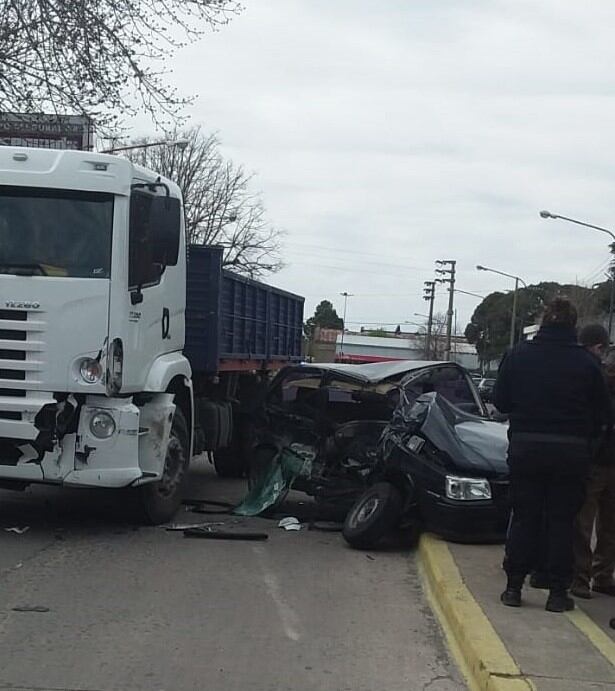 Choque en Av.Perón y Lavalle