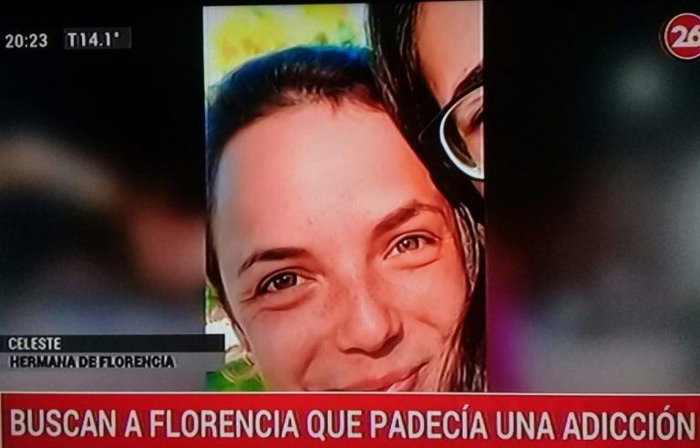 Florencia Zapata (joven desparecida)
Crédito: canal 26