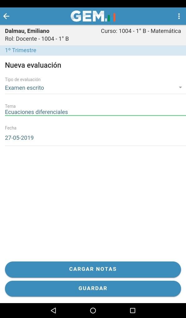 Así luce GEM, la App de asistencia para los docentes de Mendoza.