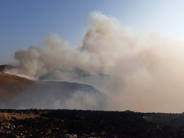 Incendio forestal en Capilla del Monte. Foto: Ministerio de Seguridad de la Provincia de Córdoba