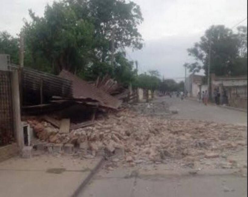 Un muerto, treinta heridos y derrumbes por un fuerte sismo de 5.9 en Salta en febrero del 2020.