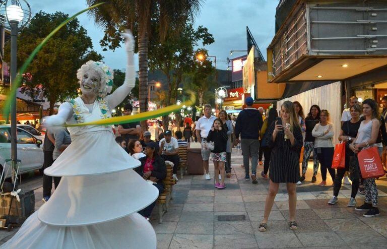 Imagen del 18 de noviembre pero del 2018, en pleno centro de Carlos Paz.