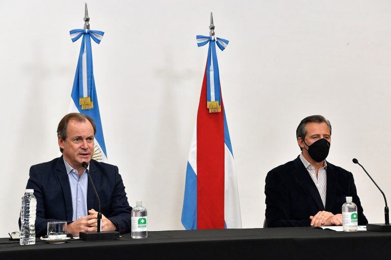 Gobernador Gustavo Bordet y Adán Bahl.