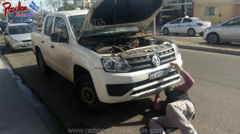 La camioneta inició el accidente.