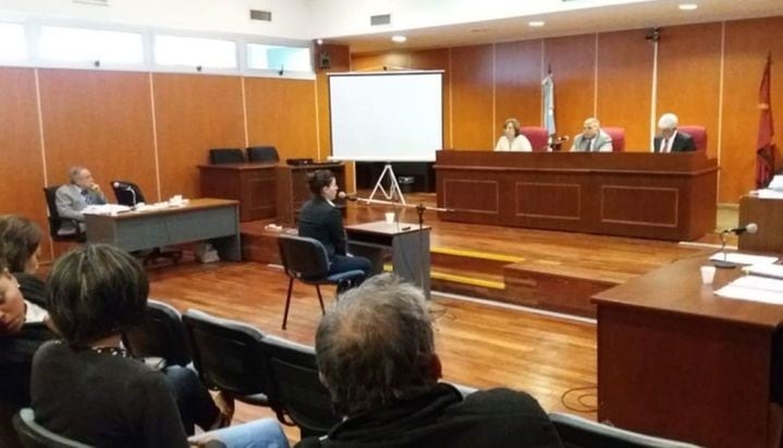 La acusada durante la audiencia. (Web)