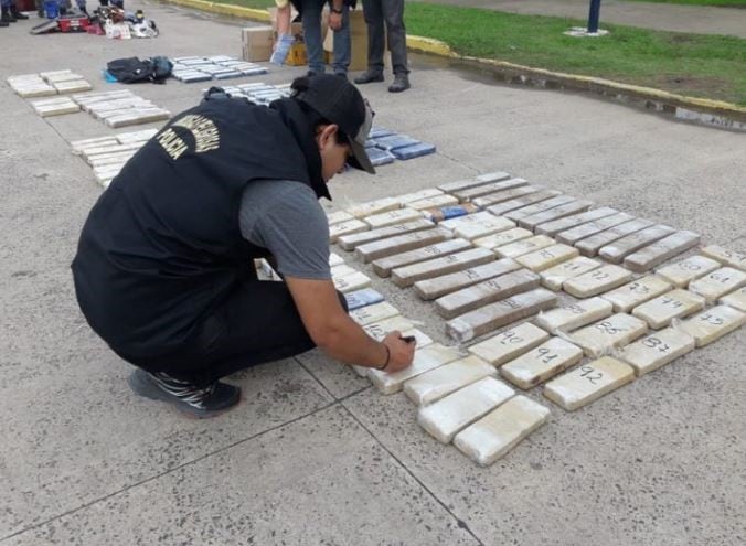 Atraparon a un gendarme en Chaco con más de 100 kilos de marihuana. (Foto: Primera Línea)