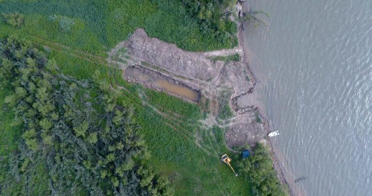 La denuncia plantea la construcción de un canal para posibilitar el ingreso a la laguna El Embudo en la zona de islas. (Amigos de la isla autoconvocados)