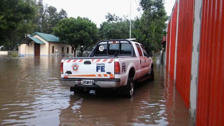 María Susana quedó bajo el agua con el temporal