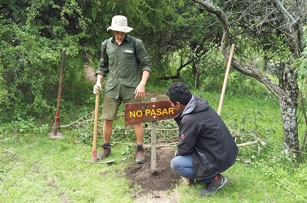 Nuevo sendero hacia Los Hornillos.