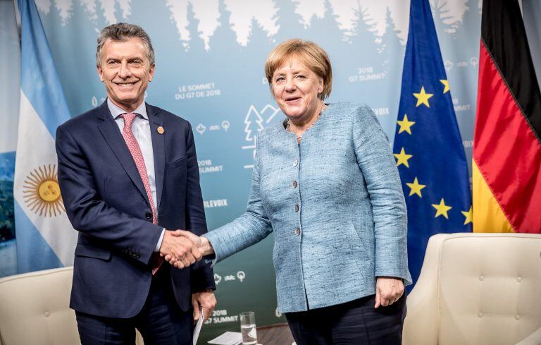 Macri y Merkel (dpa).