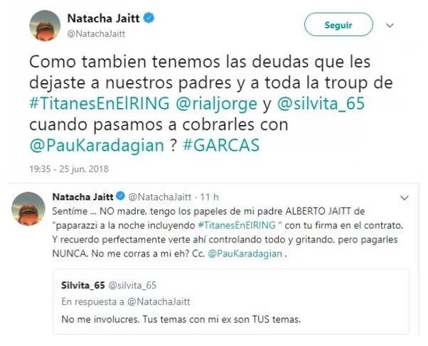 El tweet de Natacha