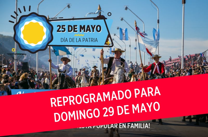 Reprograman la fiesta del 25 de mayo