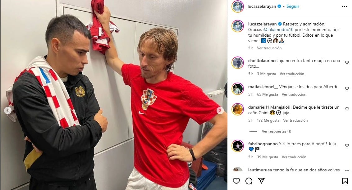 Lucas Zelarayán y Luka Modric.