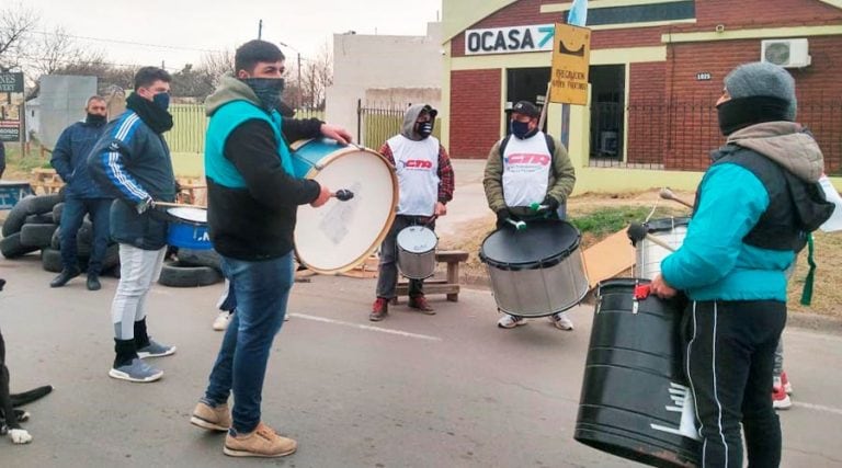 La protesta del Sindicato durante los días de paro (Vía Santa Rosa)