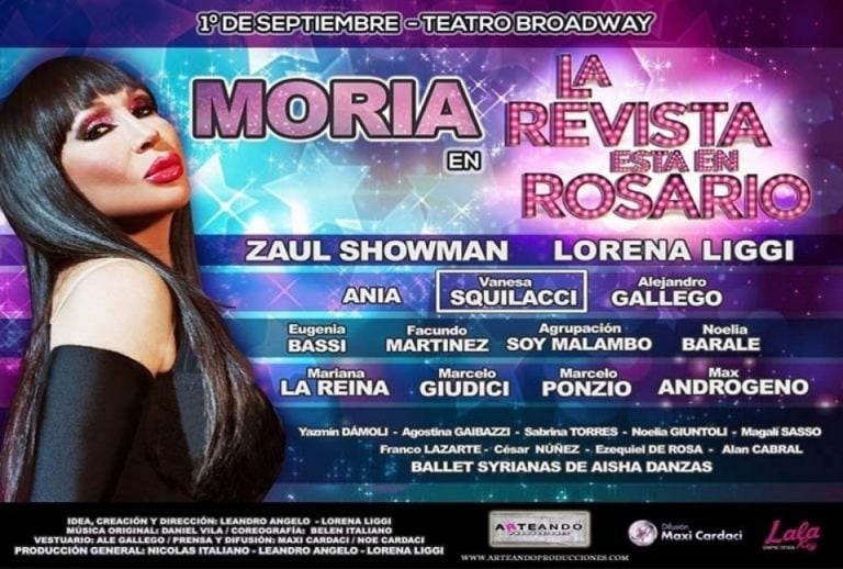 Moria Casán llega a Rosario con "La revista está en Rosario". (Teatro Broadway)