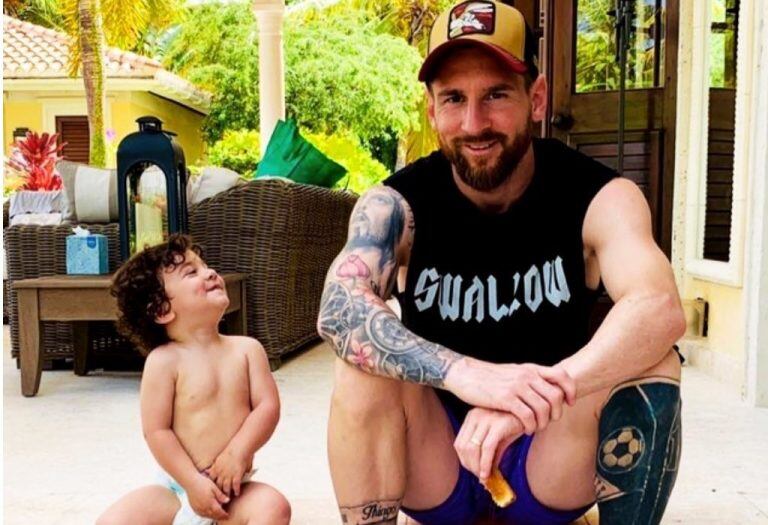 Lionel y Ciro Messi. (@leomessi)