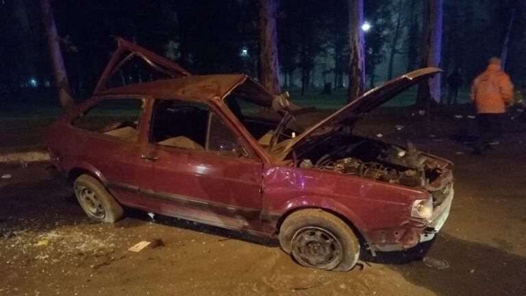 Dos heridos en un vuelco en el Parque de Mayo