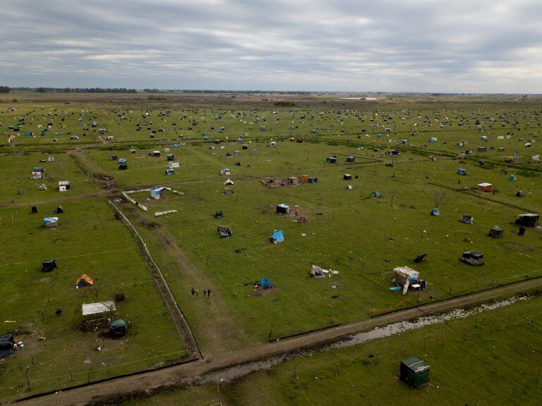 Toma de tierras en Guernica. (AP)