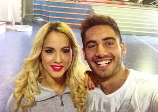 Flor Vigna y su novio.