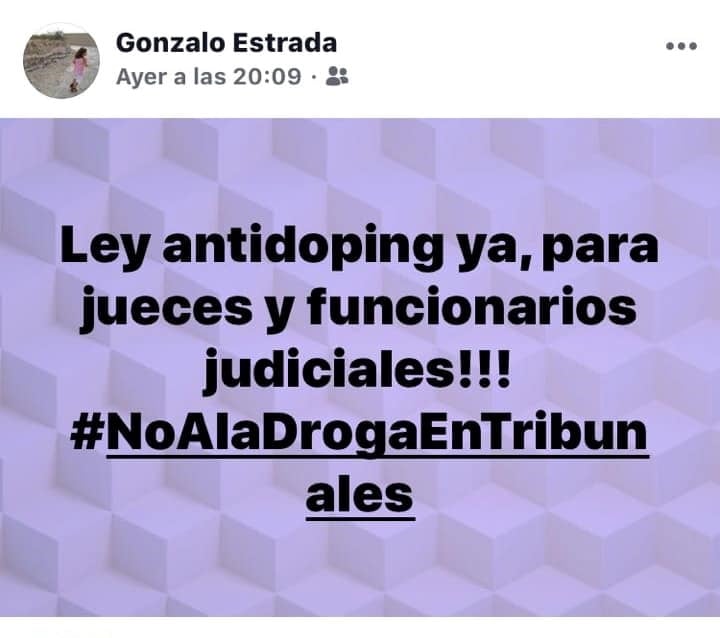 Antidoping para jueces y funcionarios