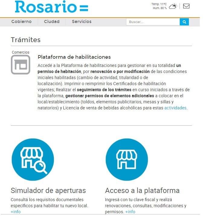 La nueva plataforma permitirá agilizar la habilitación de comercios. (Twitter)