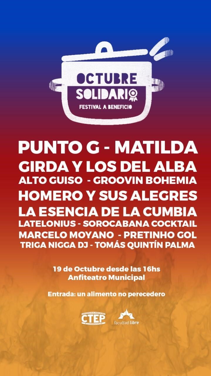 Convocatoria para Octubre Solidario. (Web)