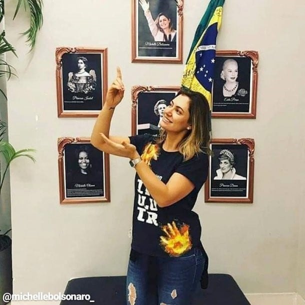 Michelle Bolsonaro posó junto a sus referentes