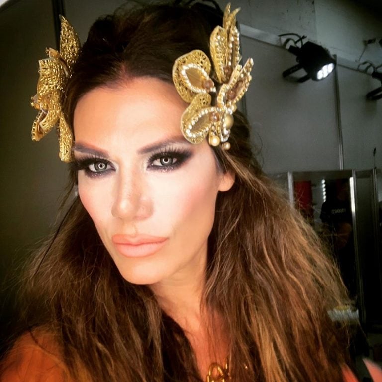 Un posteo de Flor de la V que muestra su clásico maquillaje. (Foto:Instagram)