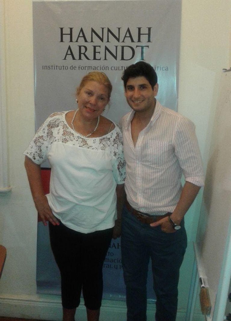 Coordinador General Darío Sanchez junto a Elisa Carrió