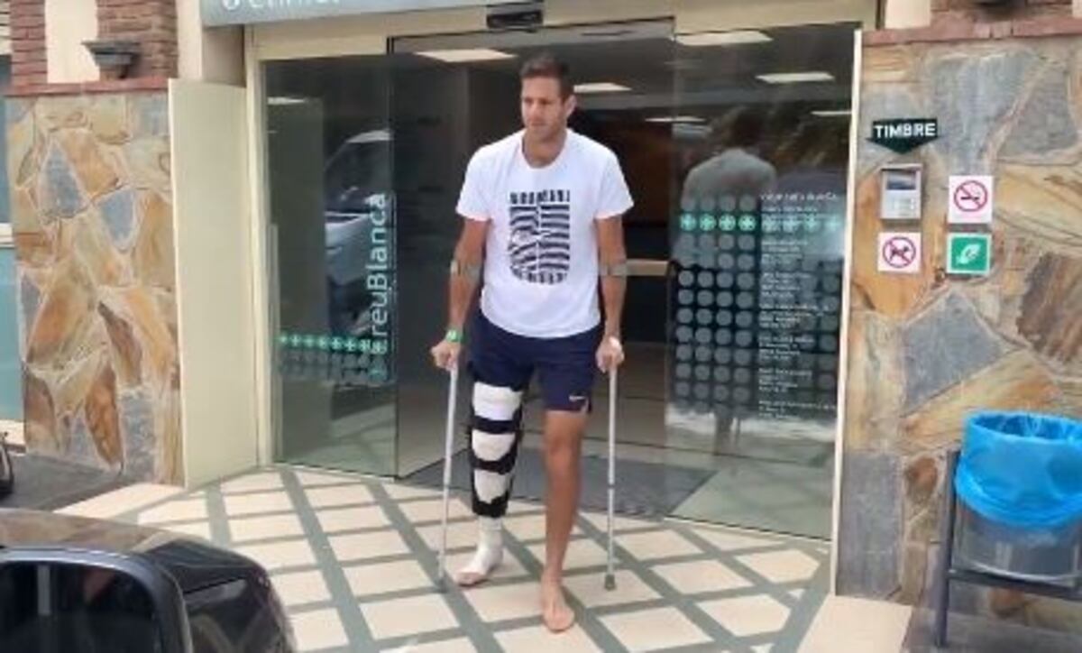 Juan Martín del Potro recibió el alta tras la operación de la rodilla