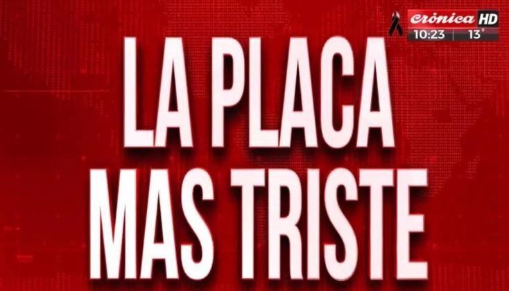 Así lo anunció Crónica TV, con las clásicas placas rojas que él creó