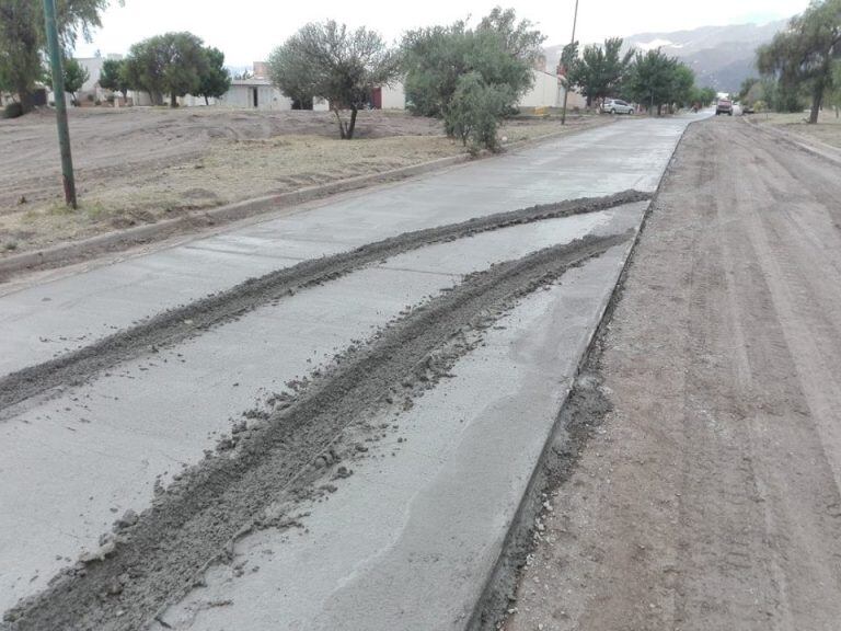 Así quedó el pavimento en la ciudad de La Punta en San Luis.