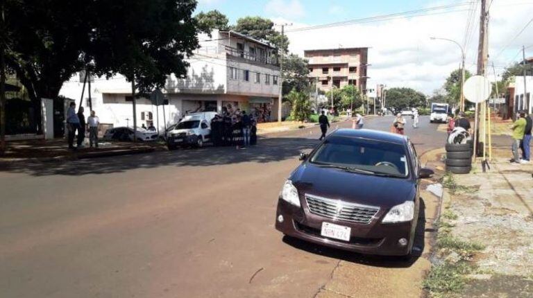 Murió un motociclista en el centro de Posadas. (Foto: Misiones Online)