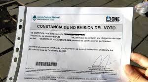 Justificación NO VOTO\nCrédito: Web