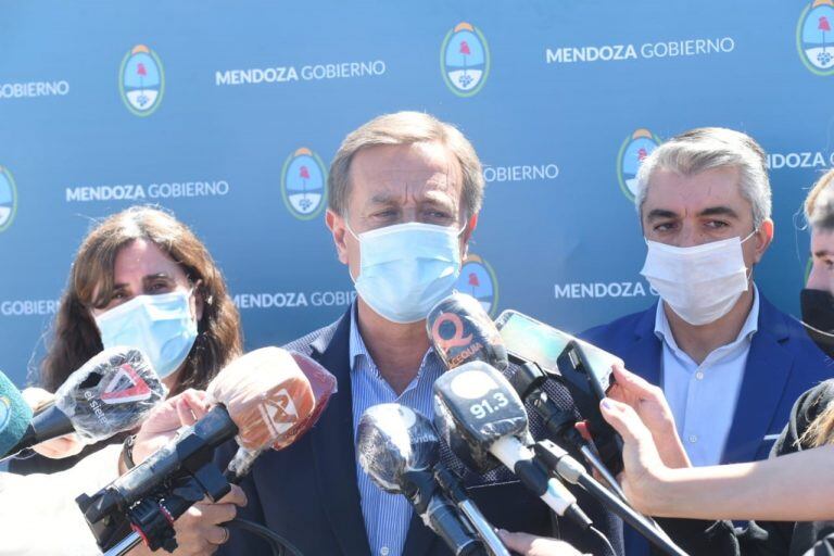 Rodolfo Suarez en Luján de Cuyo. Foto: Prensa Gobierno