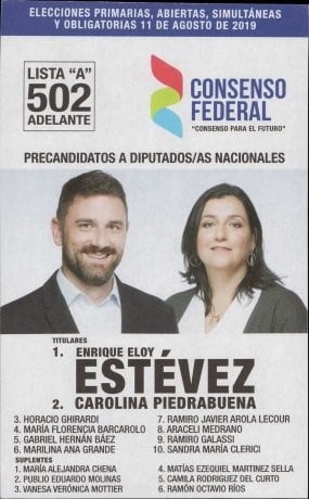 Se conocieron las boletas de los candidatos santafesinos a las internas legislativas