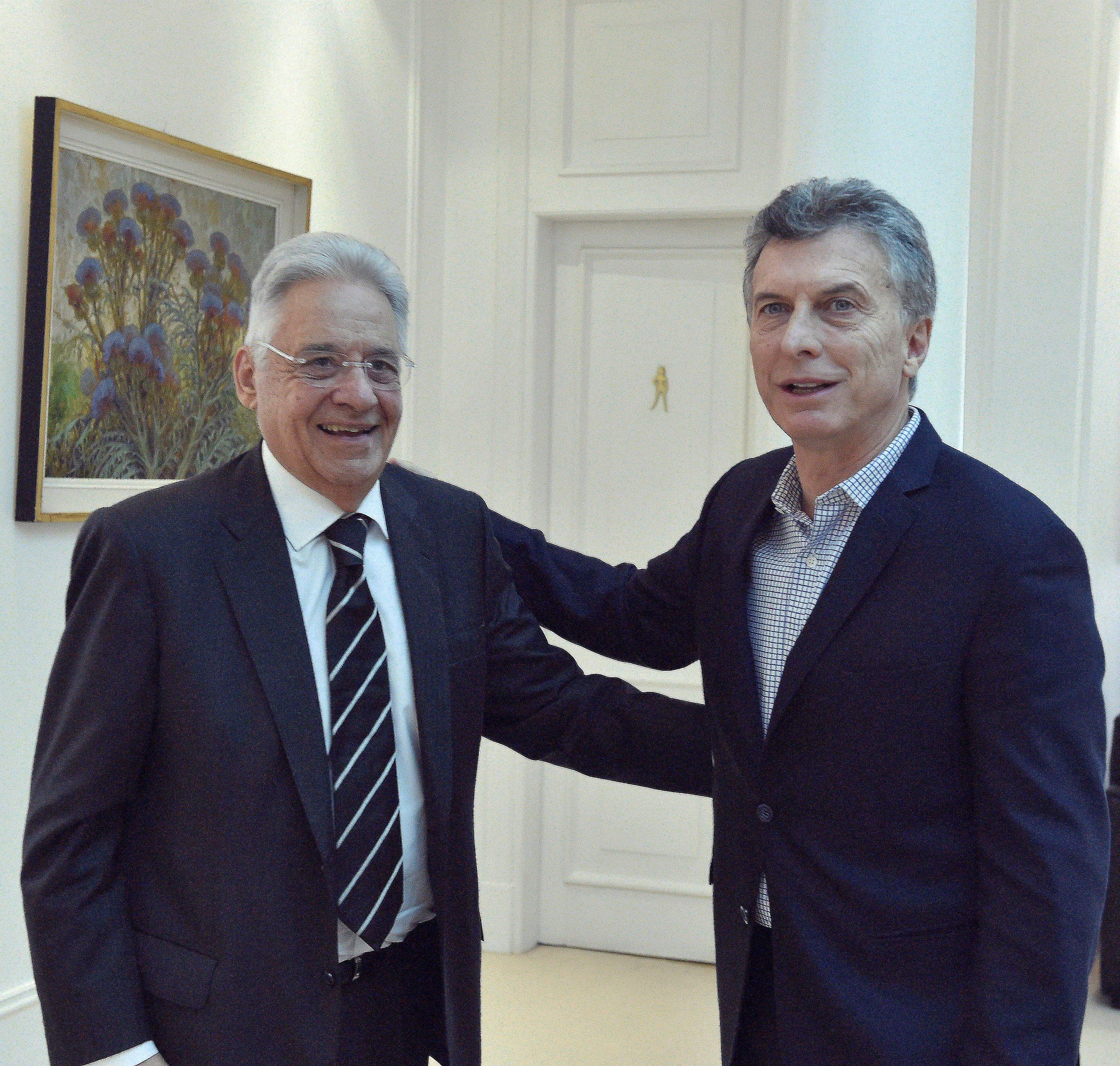 DYN23, BUENOS AIRES 23/09/2016,EL PRESIDENTE MAURICIO MACRI RECIBIÓ HOY EN LA RESIDENCIA DE OLIVOS AL EX PRESIDENTE DE BRASIL, FERNANDO HENRIQUE CARDOSO. TAMBIÉN PARTICIPARON DE LA AUDIENCIA EL JEFE DE GABINETE, MARCOS PEÑA, Y EL SECRETARIO DE ASUNTOS EST