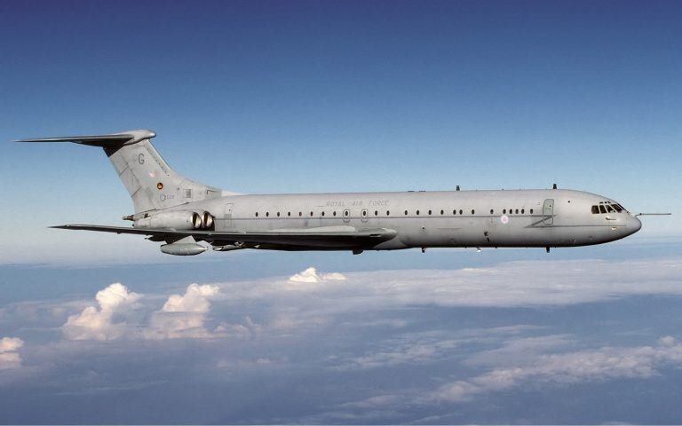 Avión Vickers VC10 sirvió en el escuadrón 10 de la RAF.