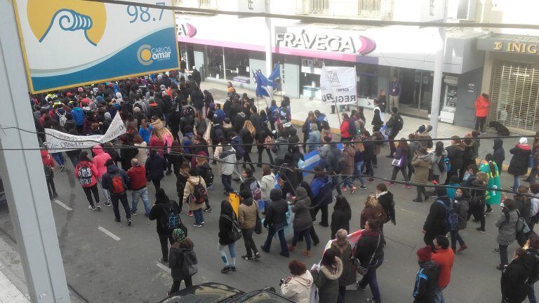 La movilización tuvo  como objetivo reclamar por el TEG.