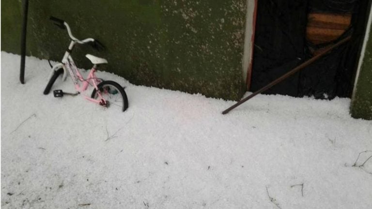 GRANIZO EN  HUINCA RENANCÓ, 25 de octubre 2'016