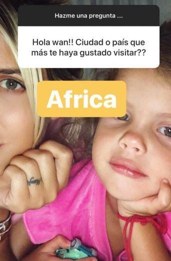 Wanda Nara confundió África con un país.