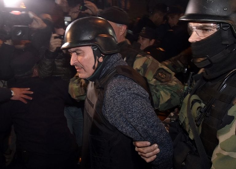 José López, cuando declaró ante el juez federal Daniel Rafecas en 2016. Foto: DYN.