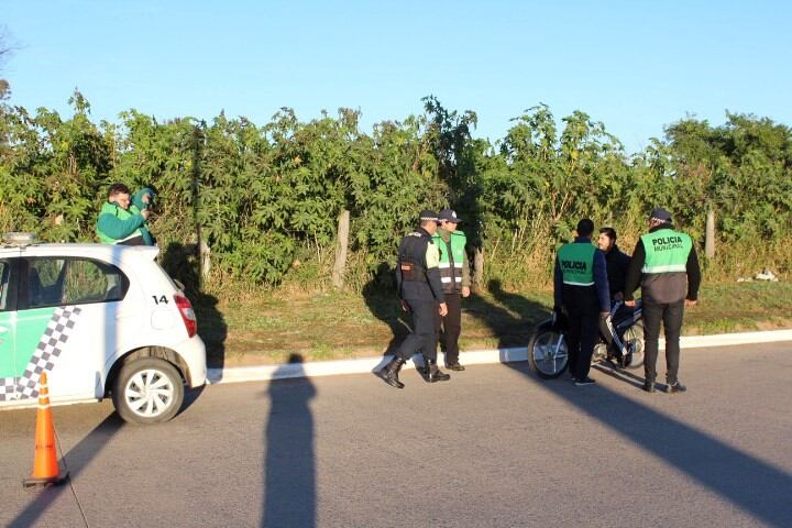 Controles de tránsito en el acceso a Resistencia. (Foto: Primera Línea)