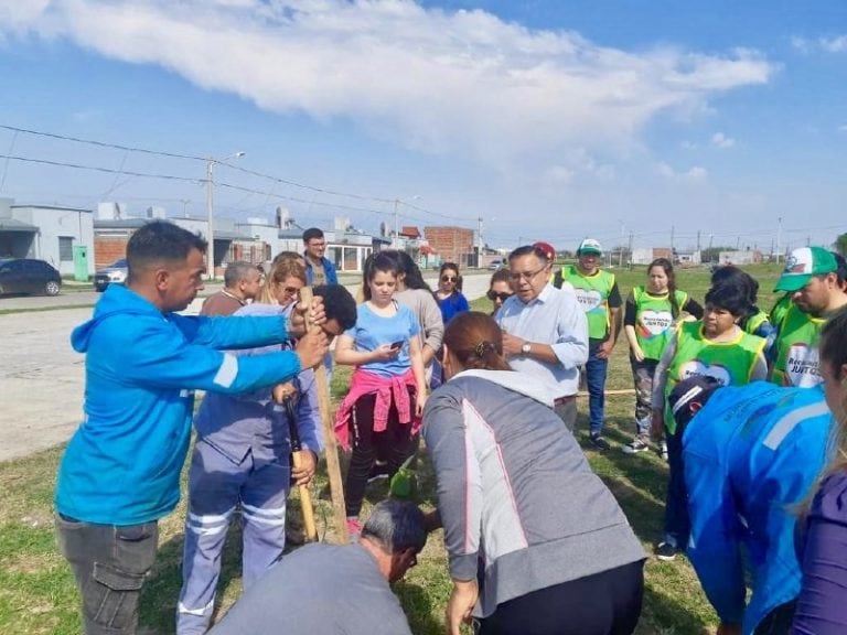 Se plantaron 100 árboles autóctonos en barrios de la capital correntina