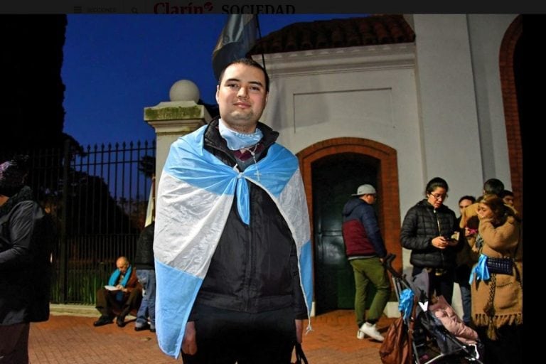 Marcha pro vida en la Quinta de Olivos. (Clarín)